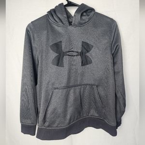 Gray&Black Under Armour Pullover Hoodie Two Tone Youth Large